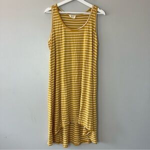 Ninexis Yellow Striped Tank Dress Large